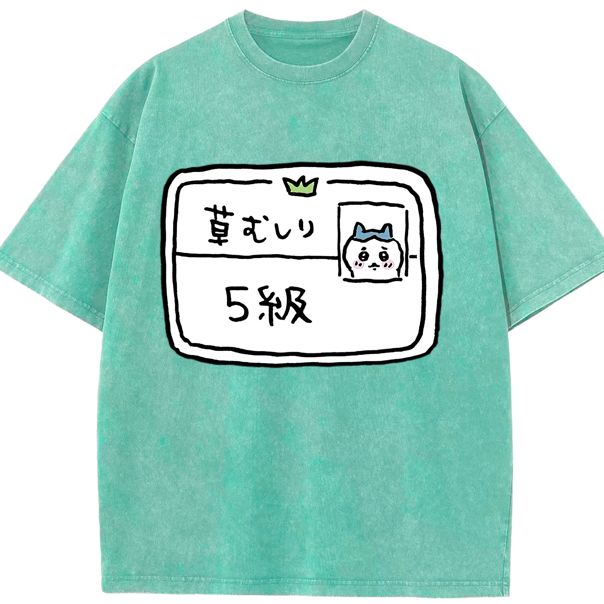 （画像用） ちいかわ ハチワレ Chii-kawa hachiware 綿100% ヴィンテージ風 半袖Tシャツ（フロントプリント）